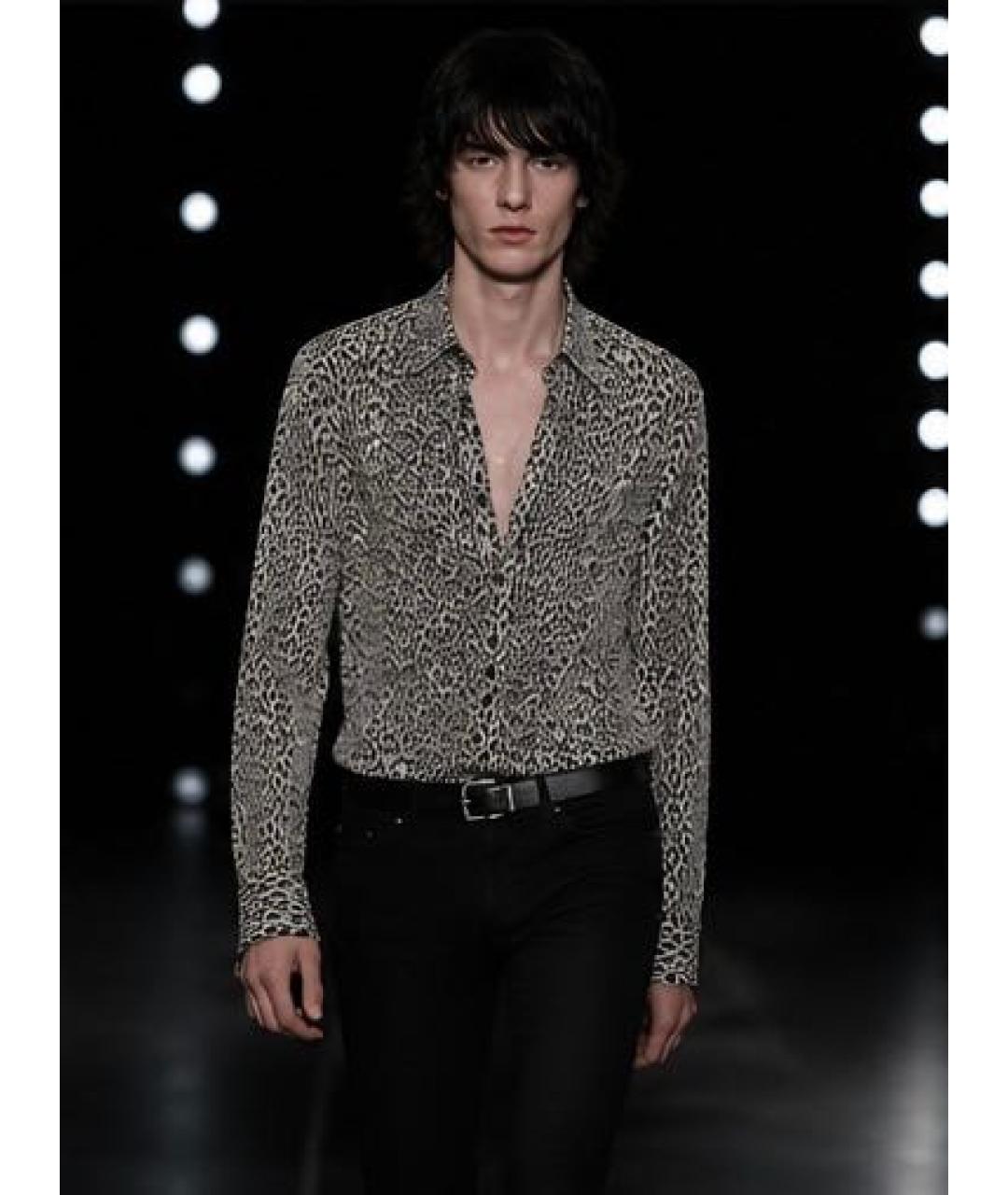 SAINT LAURENT Мульти хлопковая кэжуал рубашка, фото 7