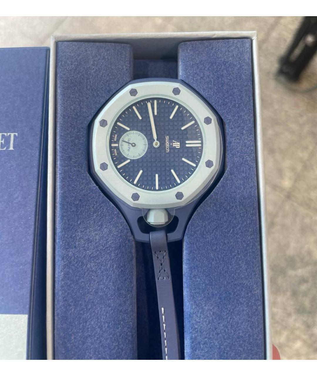 Swatch Синие керамические часы, фото 2