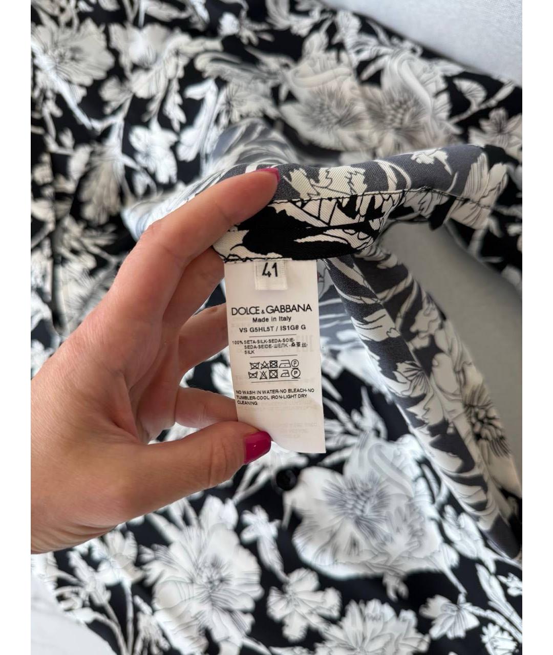 DOLCE&GABBANA Мульти шелковая кэжуал рубашка, фото 3