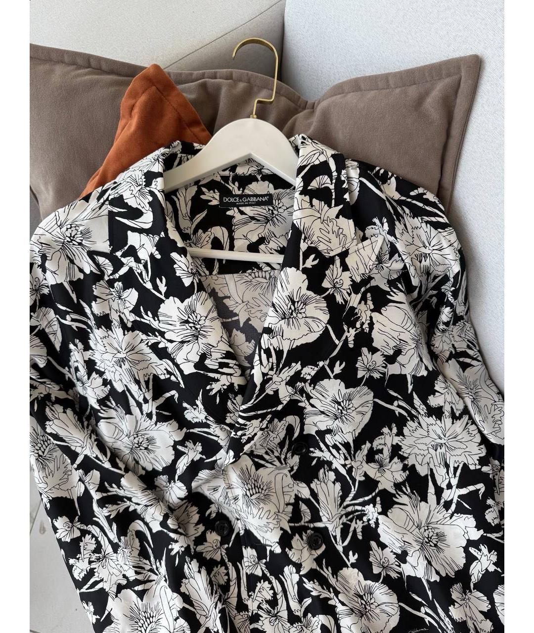 DOLCE&GABBANA Мульти шелковая кэжуал рубашка, фото 5