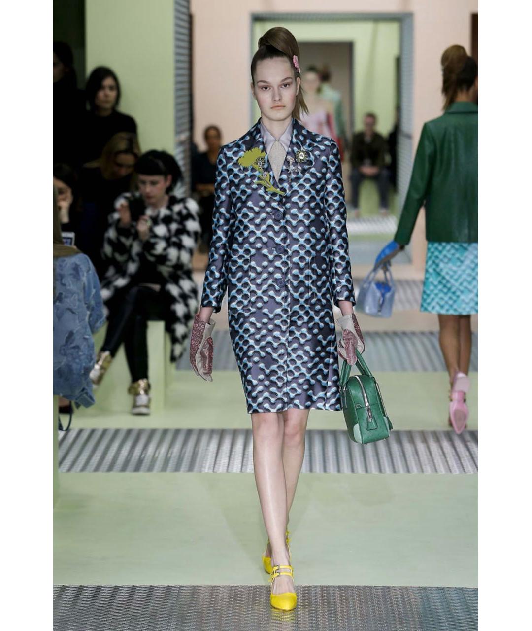 PRADA Серая шелковая блузы, фото 8