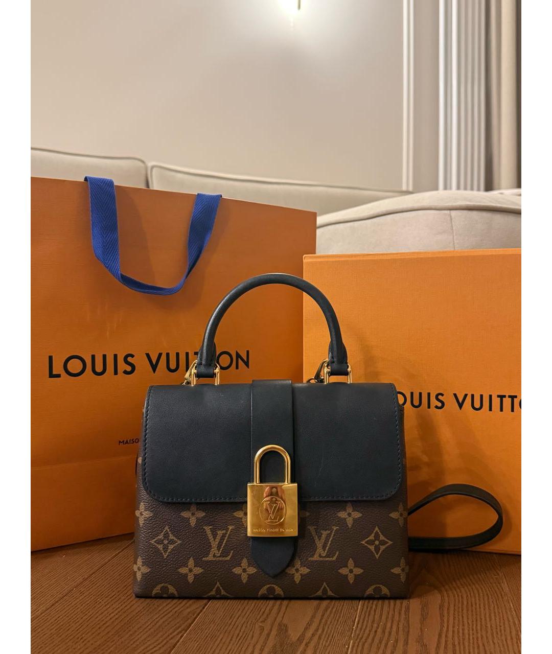LOUIS VUITTON Коричневая кожаная сумка через плечо, фото 7