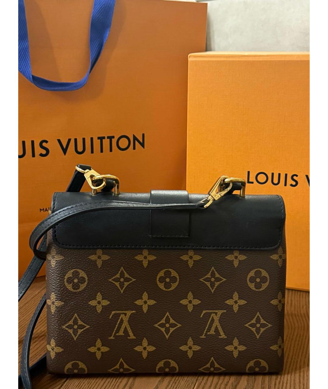 LOUIS VUITTON Коричневая кожаная сумка через плечо, фото 2
