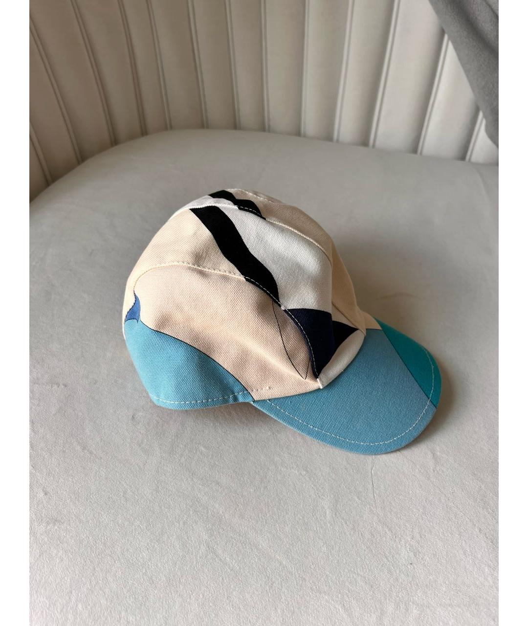 EMILIO PUCCI Голубая хлопковая кепка, фото 2