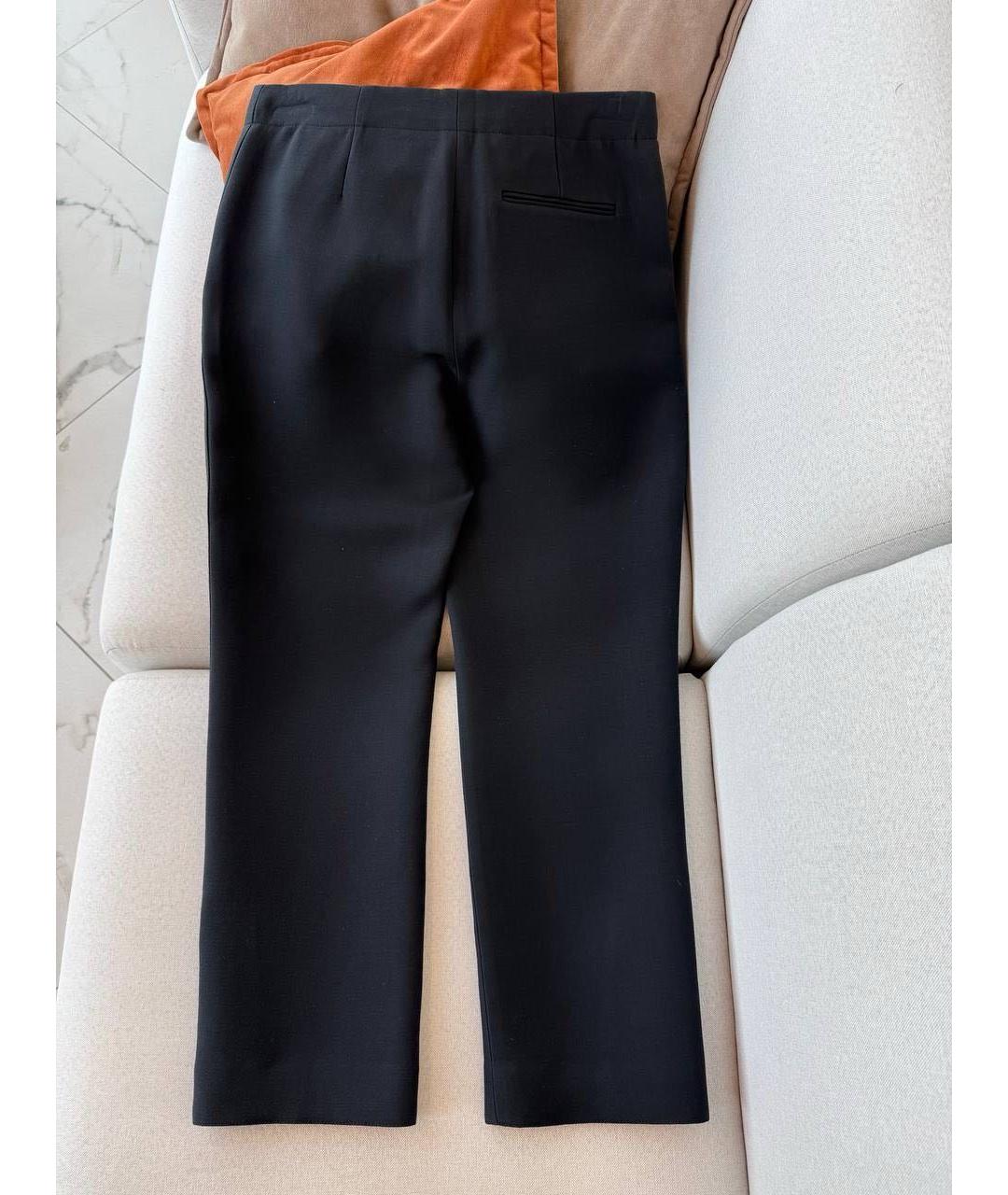CHRISTIAN DIOR Черные шерстяные прямые брюки, фото 2