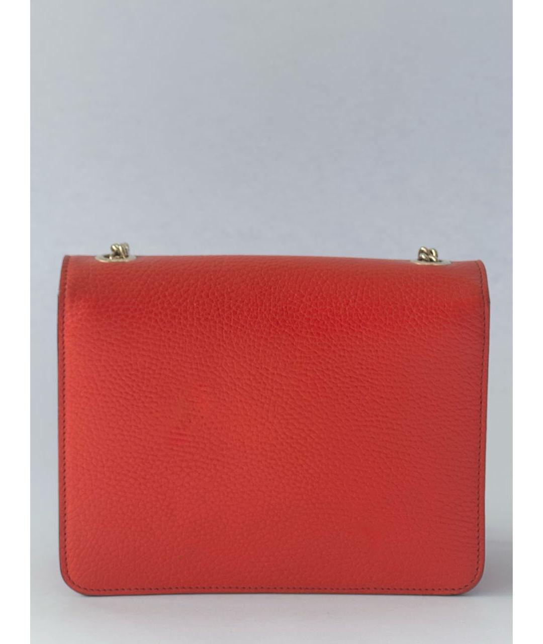 GUCCI Коралловая кожаная сумка через плечо, фото 3