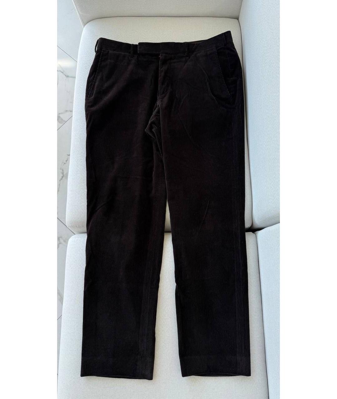 ZEGNA Черные хлопковые классические брюки, фото 9