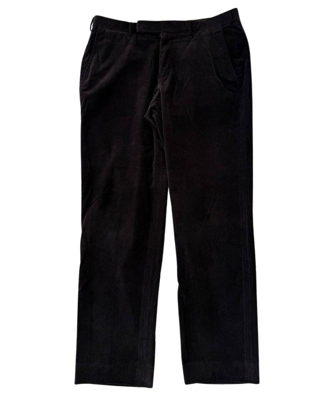 ZEGNA Черные хлопковые классические брюки, фото 1