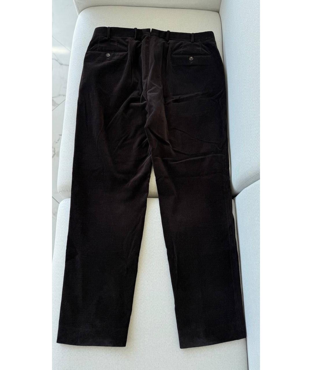 ZEGNA Черные хлопковые классические брюки, фото 2