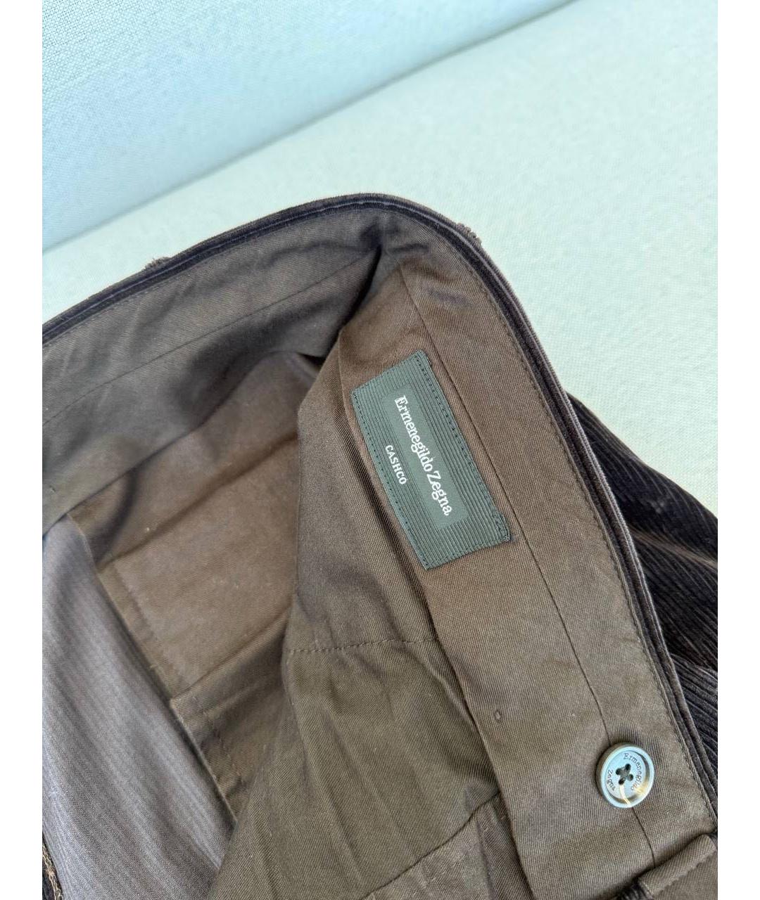 ZEGNA Черные хлопковые классические брюки, фото 3