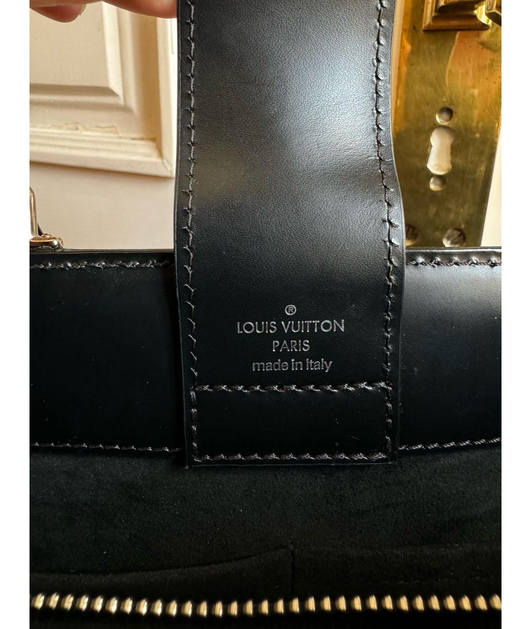 LOUIS VUITTON Темно-синяя кожаная сумка через плечо, фото 5