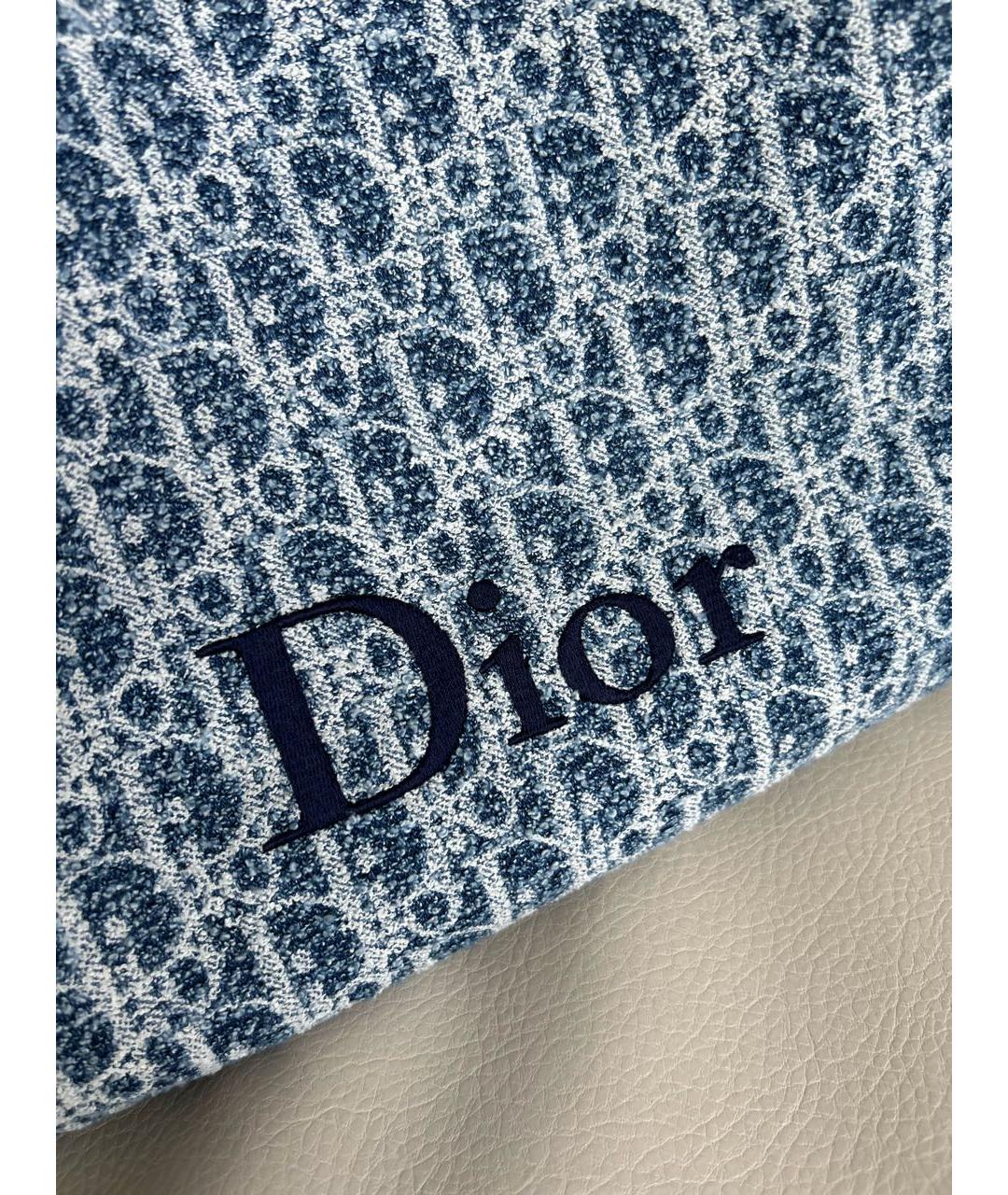 CHRISTIAN DIOR Синяя хлопковая пляжная сумка, фото 7