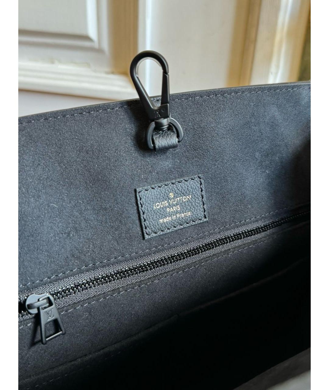 LOUIS VUITTON Темно-синяя кожаная сумка с короткими ручками, фото 4