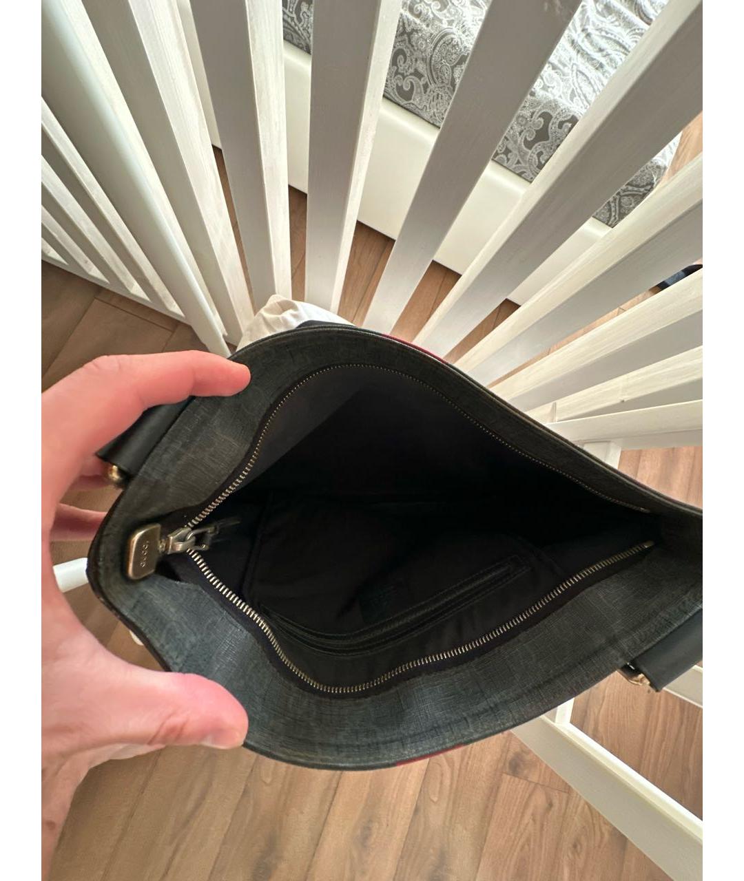 GUCCI Антрацитовая сумка на плечо, фото 4