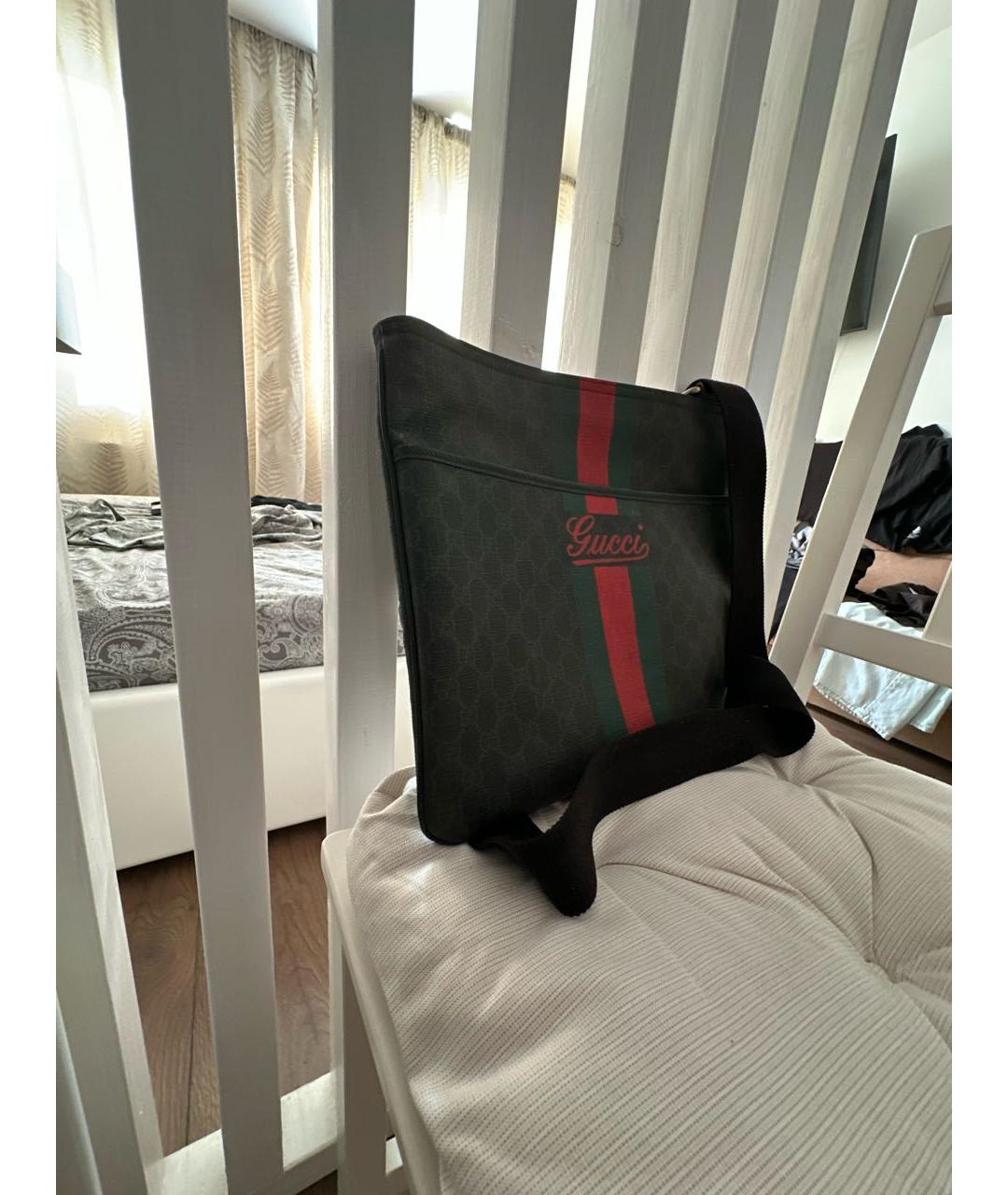 GUCCI Антрацитовая сумка на плечо, фото 2