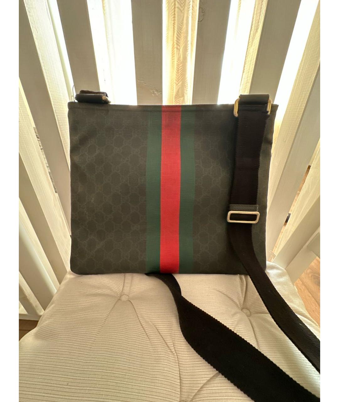 GUCCI Антрацитовая сумка на плечо, фото 3