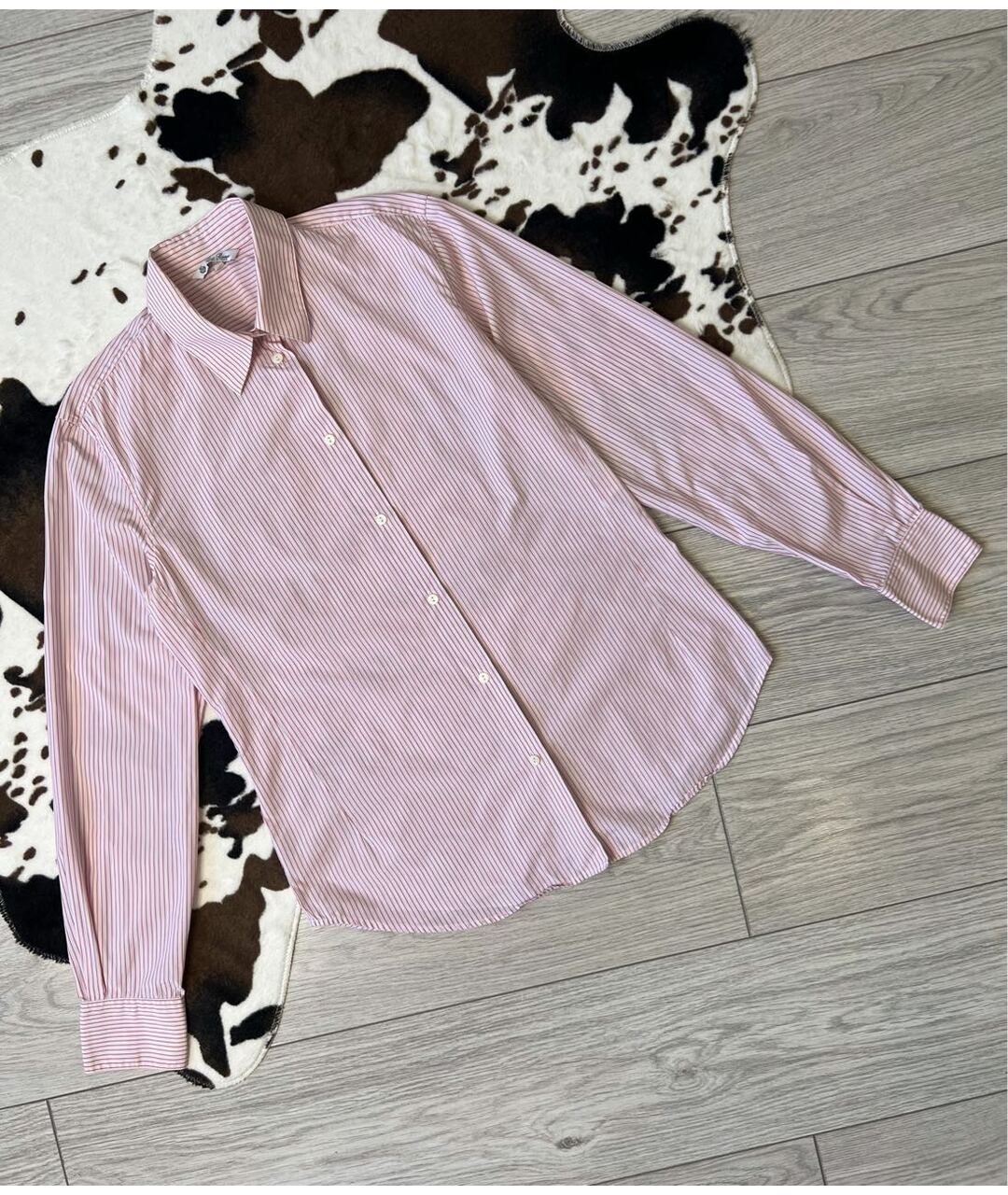 LORO PIANA Розовая хлопковая рубашка, фото 8