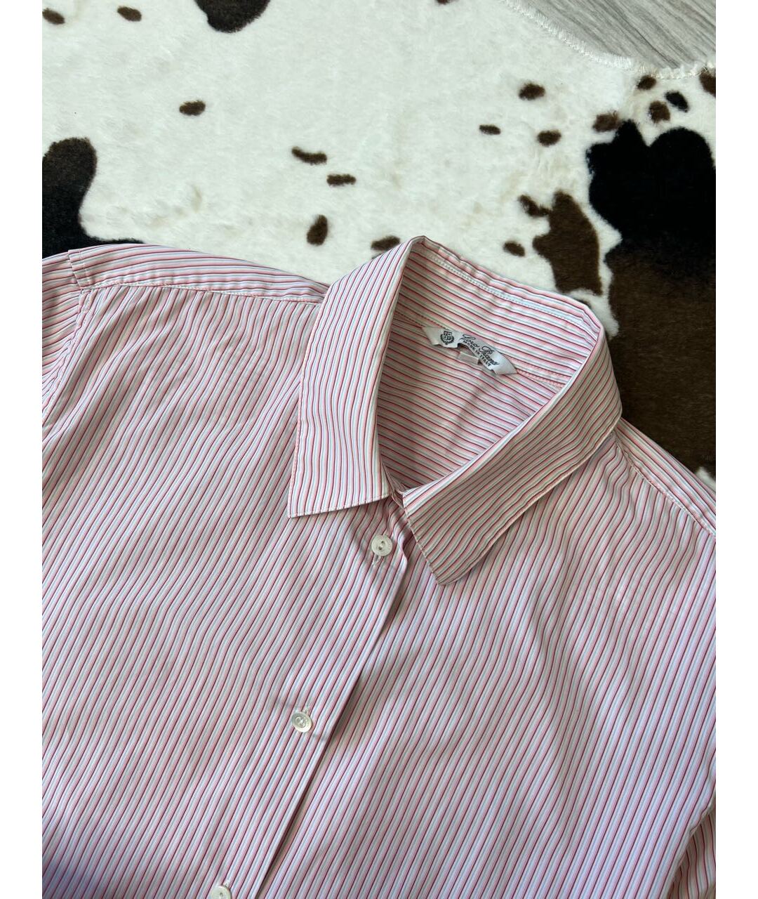 LORO PIANA Розовая хлопковая рубашка, фото 4