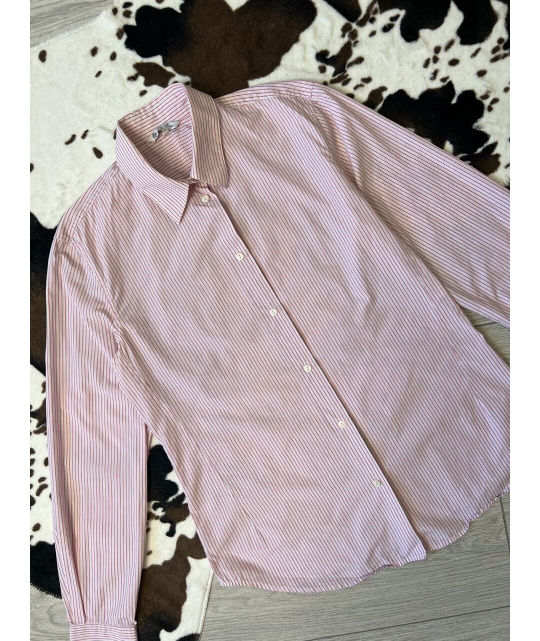 LORO PIANA Розовая хлопковая рубашка, фото 2