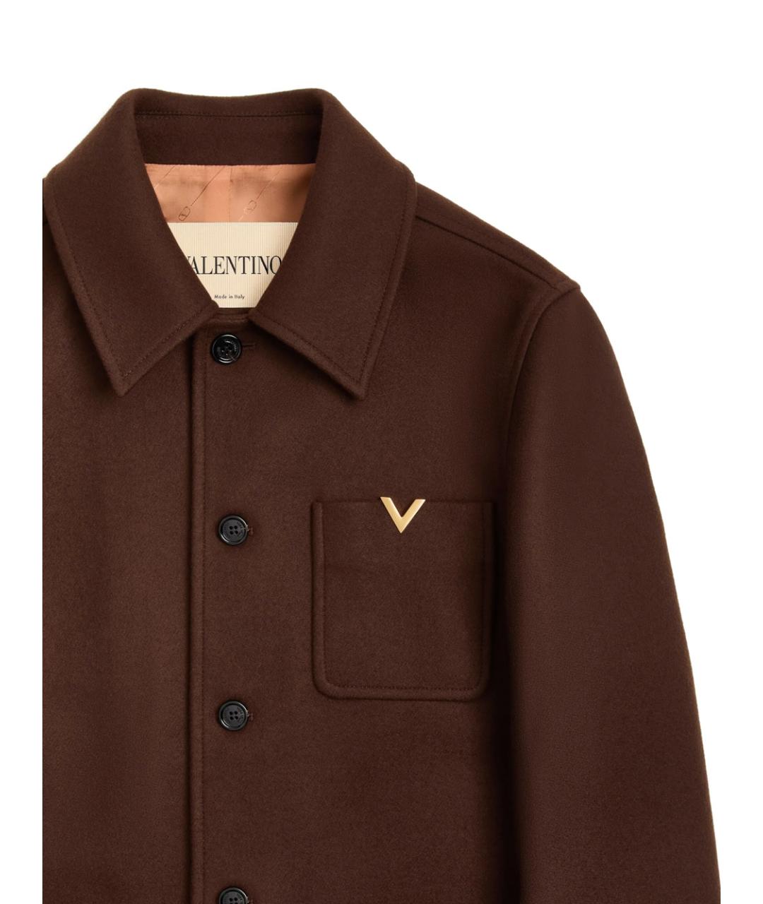 VALENTINO Коричневая шерстяная куртка, фото 7