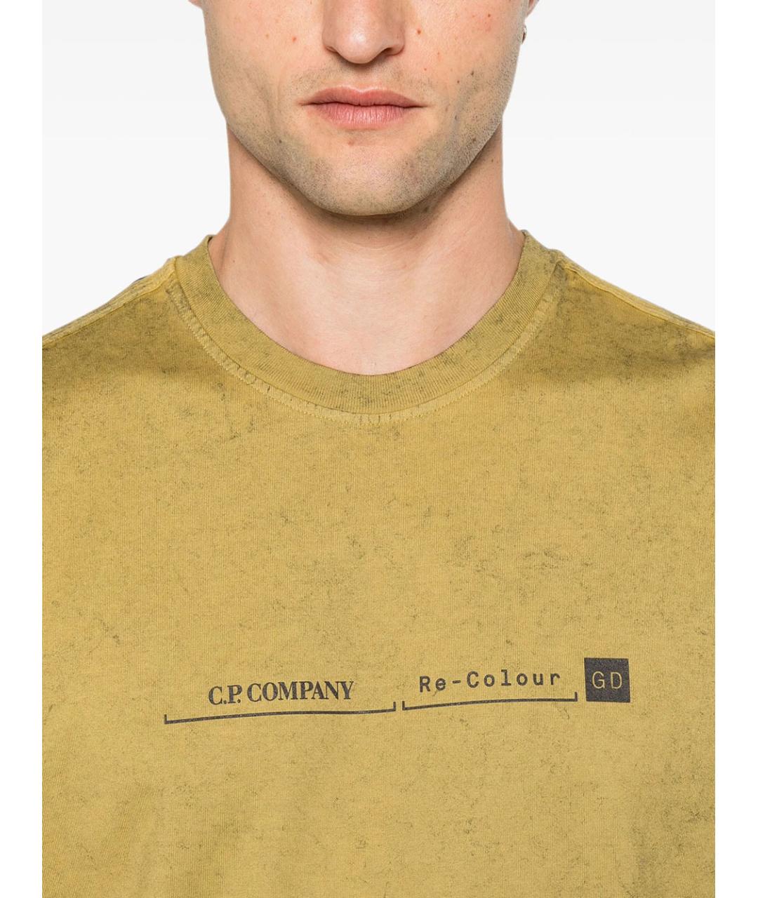 CP COMPANY Хаки хлопковая футболка, фото 3