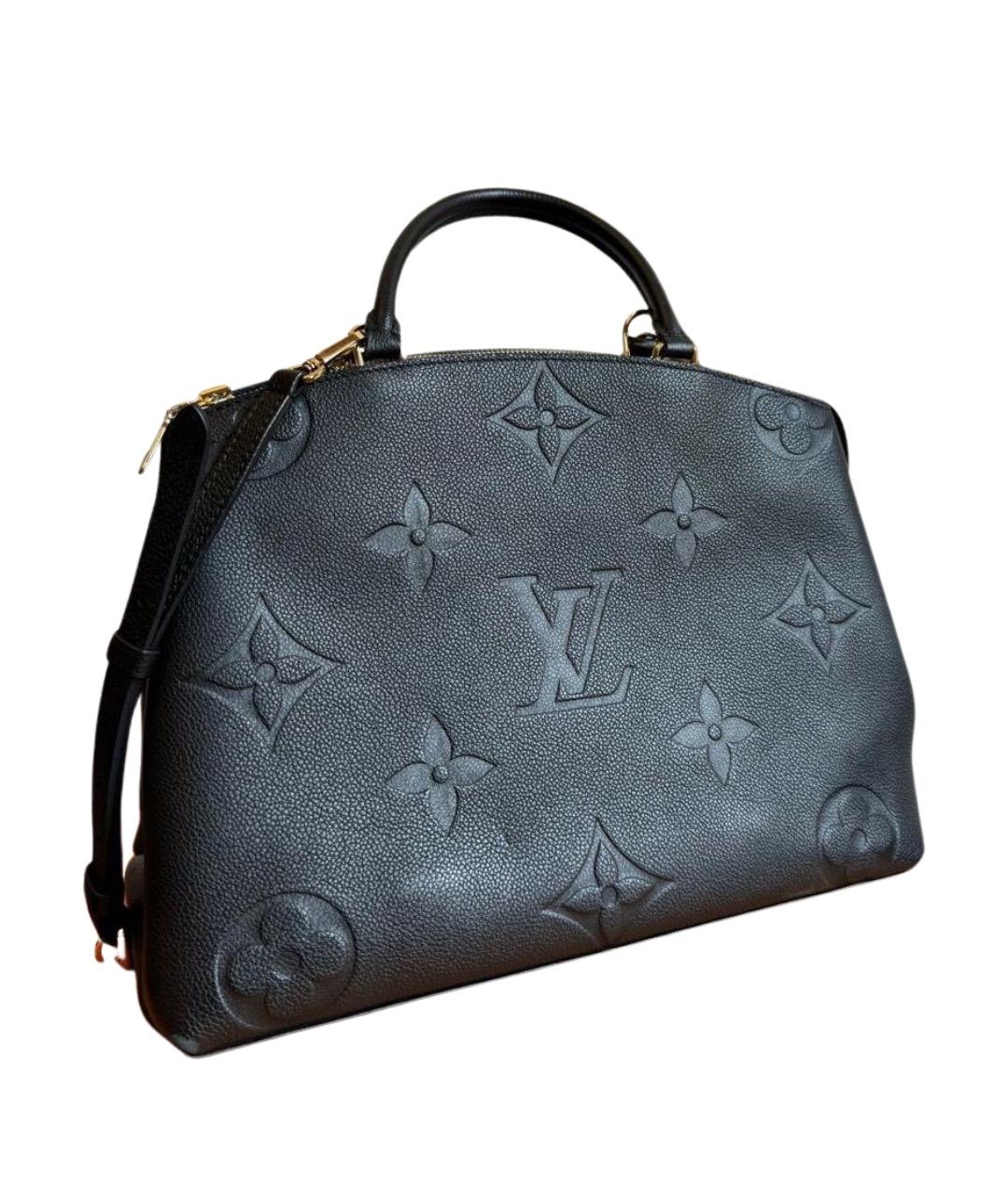 LOUIS VUITTON Черная кожаная сумка с короткими ручками, фото 7