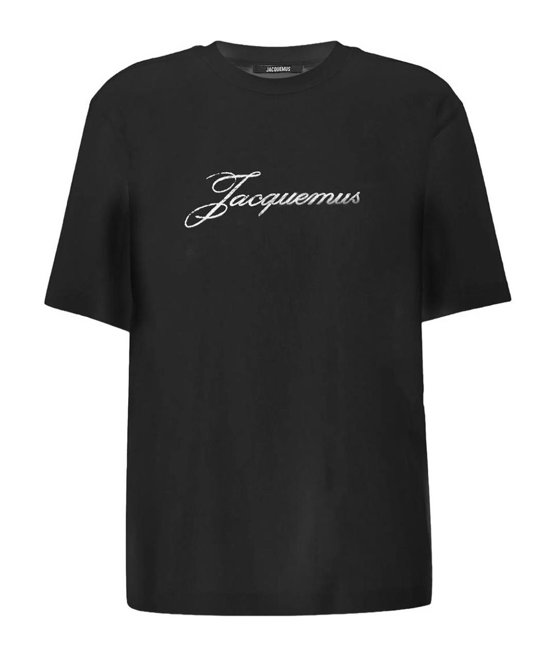 JACQUEMUS Черная хлопковая футболка, фото 1