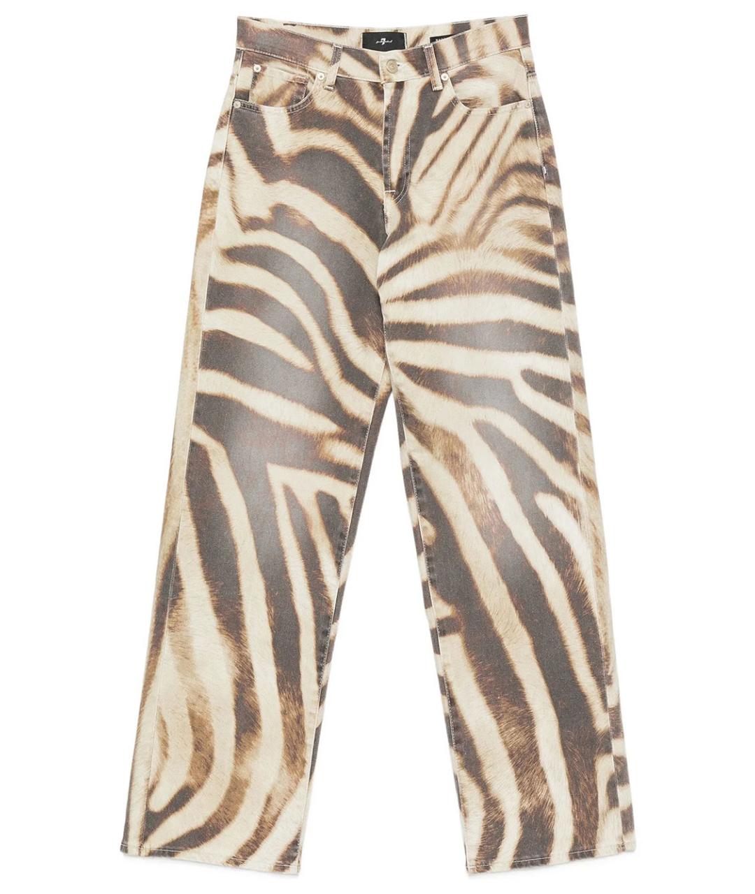 7 FOR ALL MANKIND Мульти хлопковые прямые джинсы, фото 1