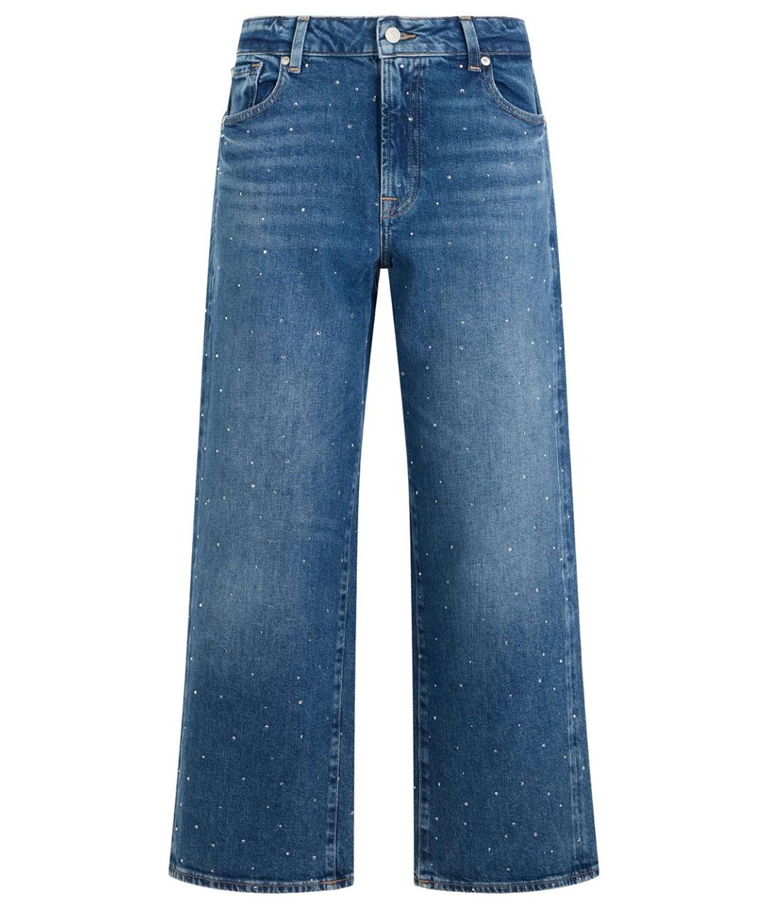 7 FOR ALL MANKIND Синие хлопковые прямые джинсы, фото 1