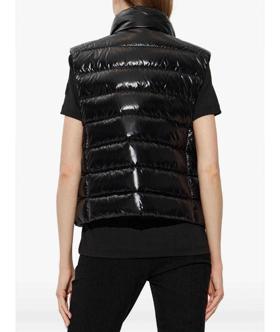 MONCLER Черная полиамидовая жилетка, фото 3