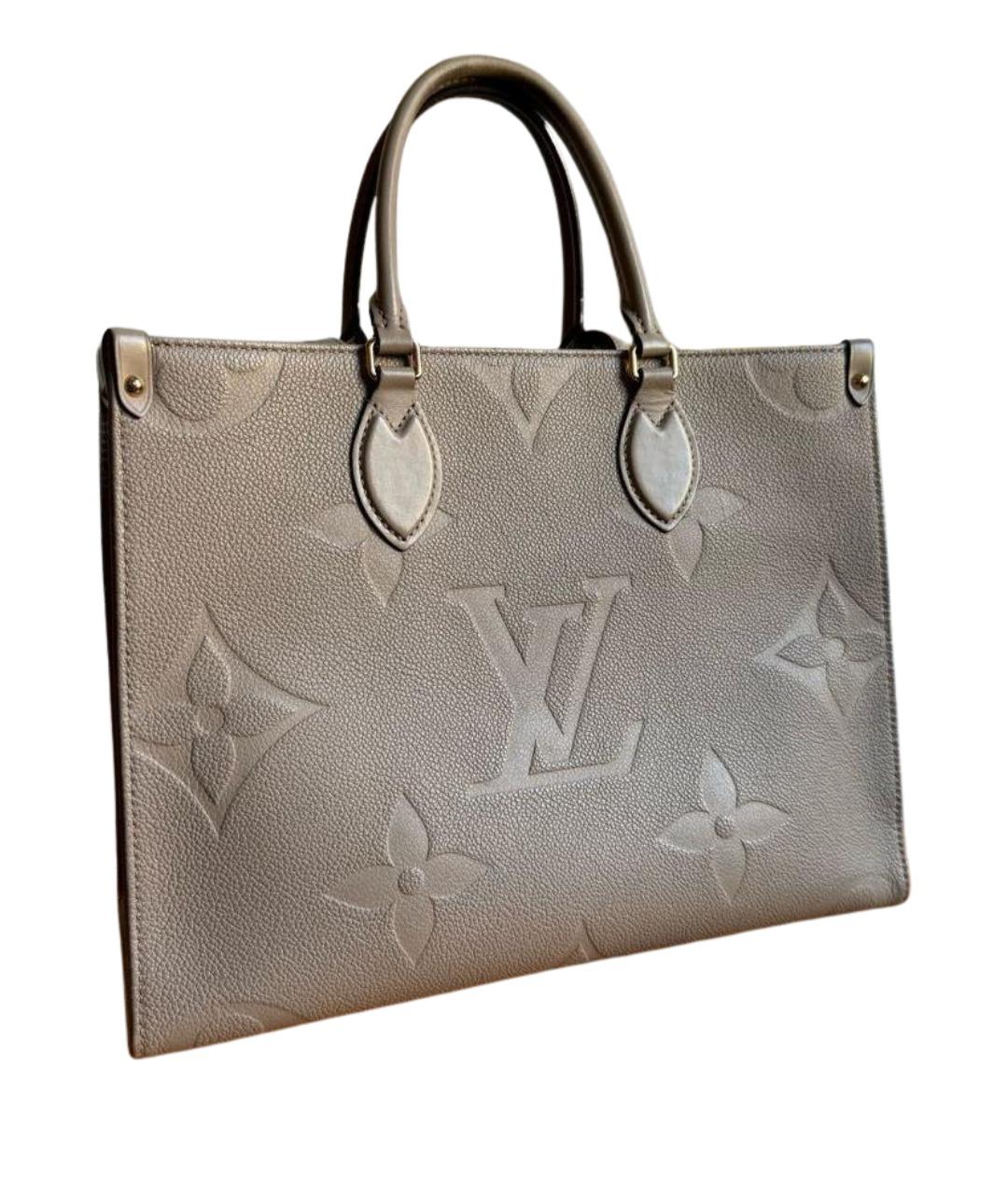 LOUIS VUITTON Бежевая кожаная сумка тоут, фото 1