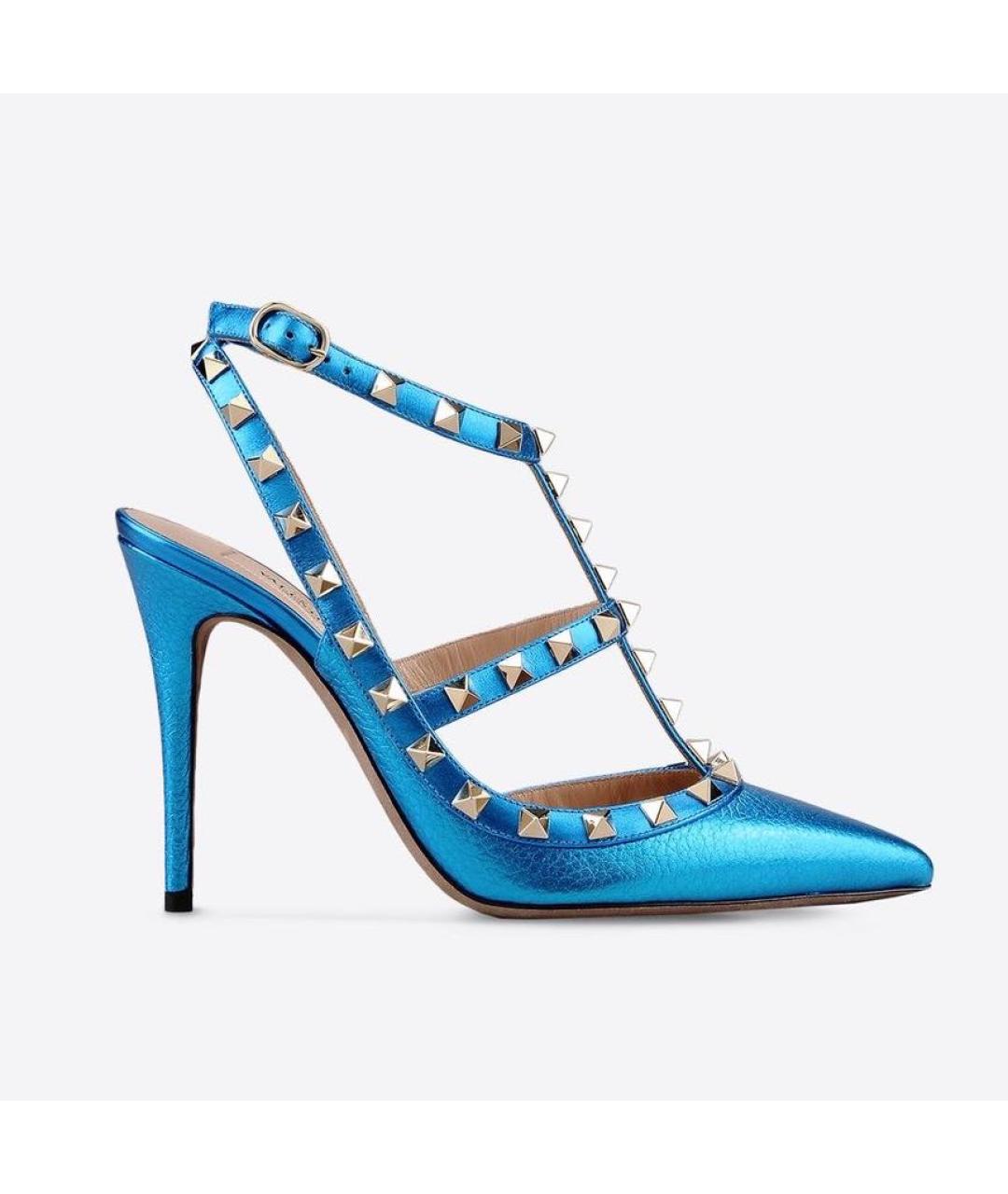 VALENTINO Синие кожаные туфли, фото 7