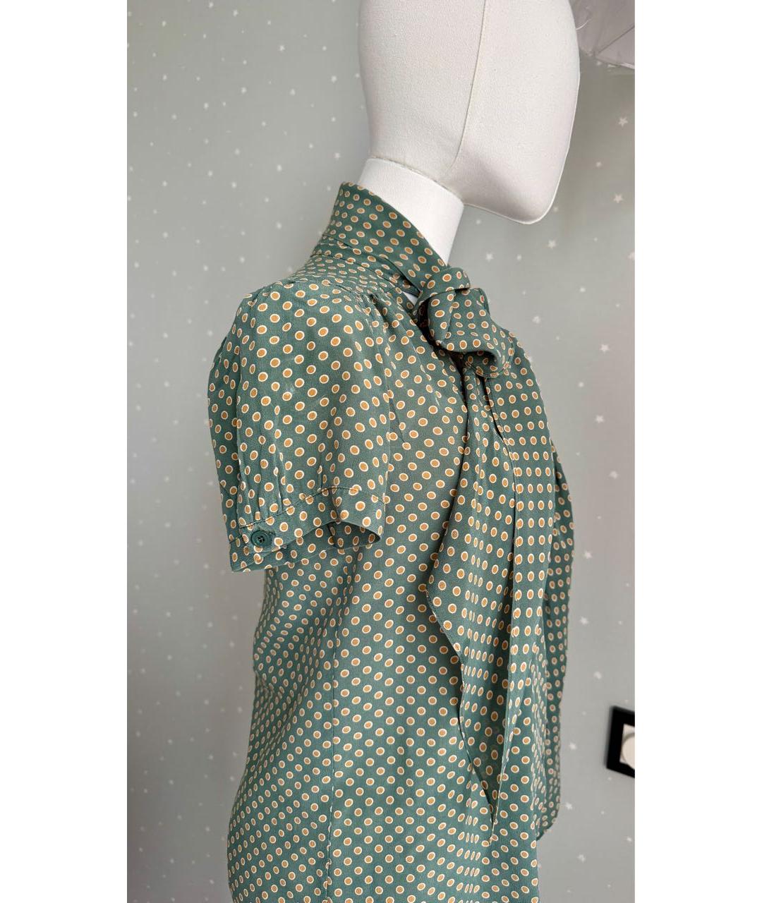 WEEKEND MAX MARA Зеленая шелковая блузы, фото 3
