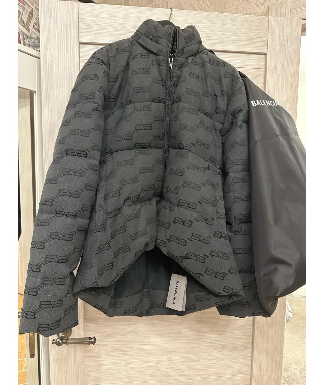 BALENCIAGA Антрацитовый пуховик, фото 9