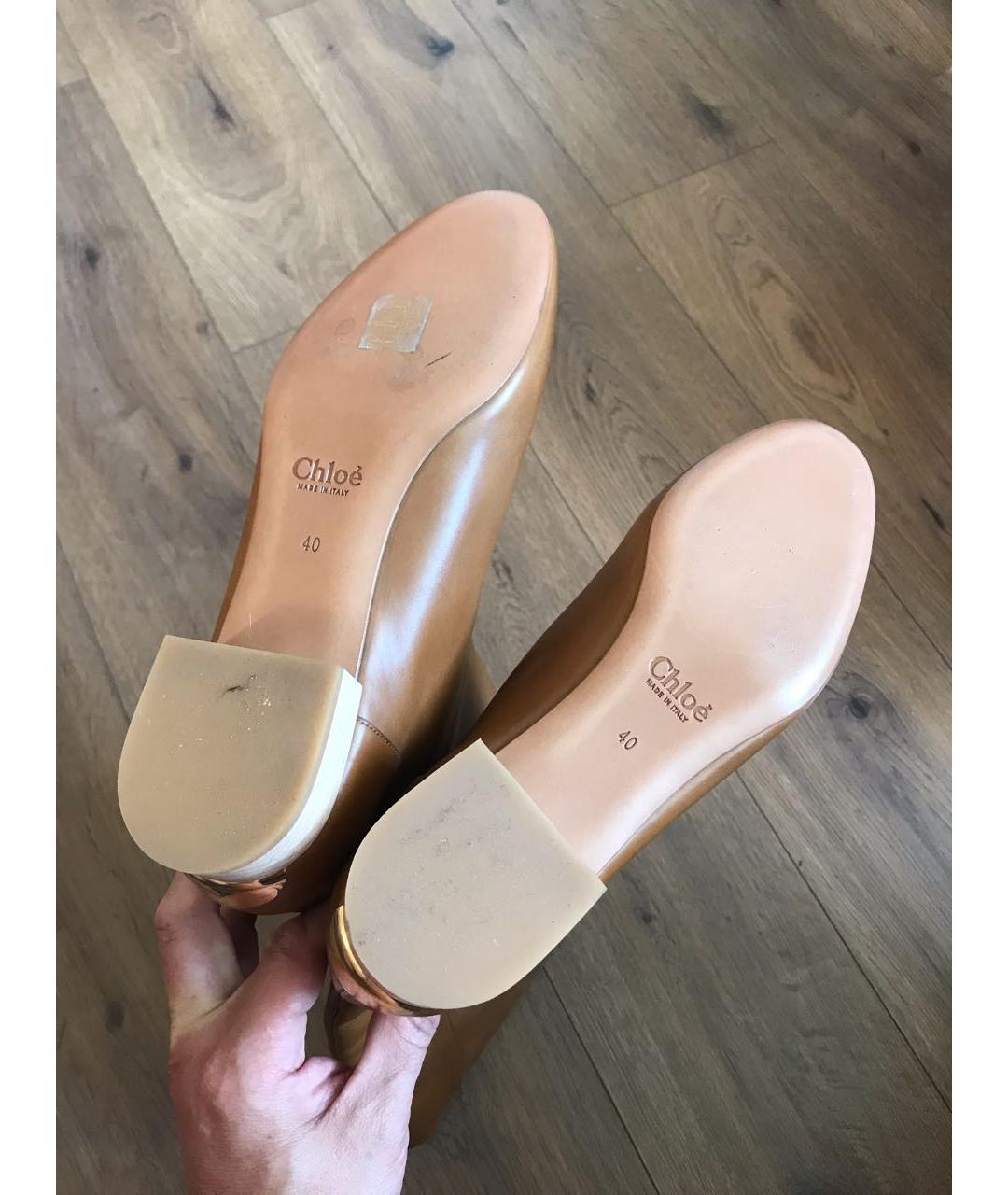 CHLOE Коричневые кожаные сапоги, фото 3