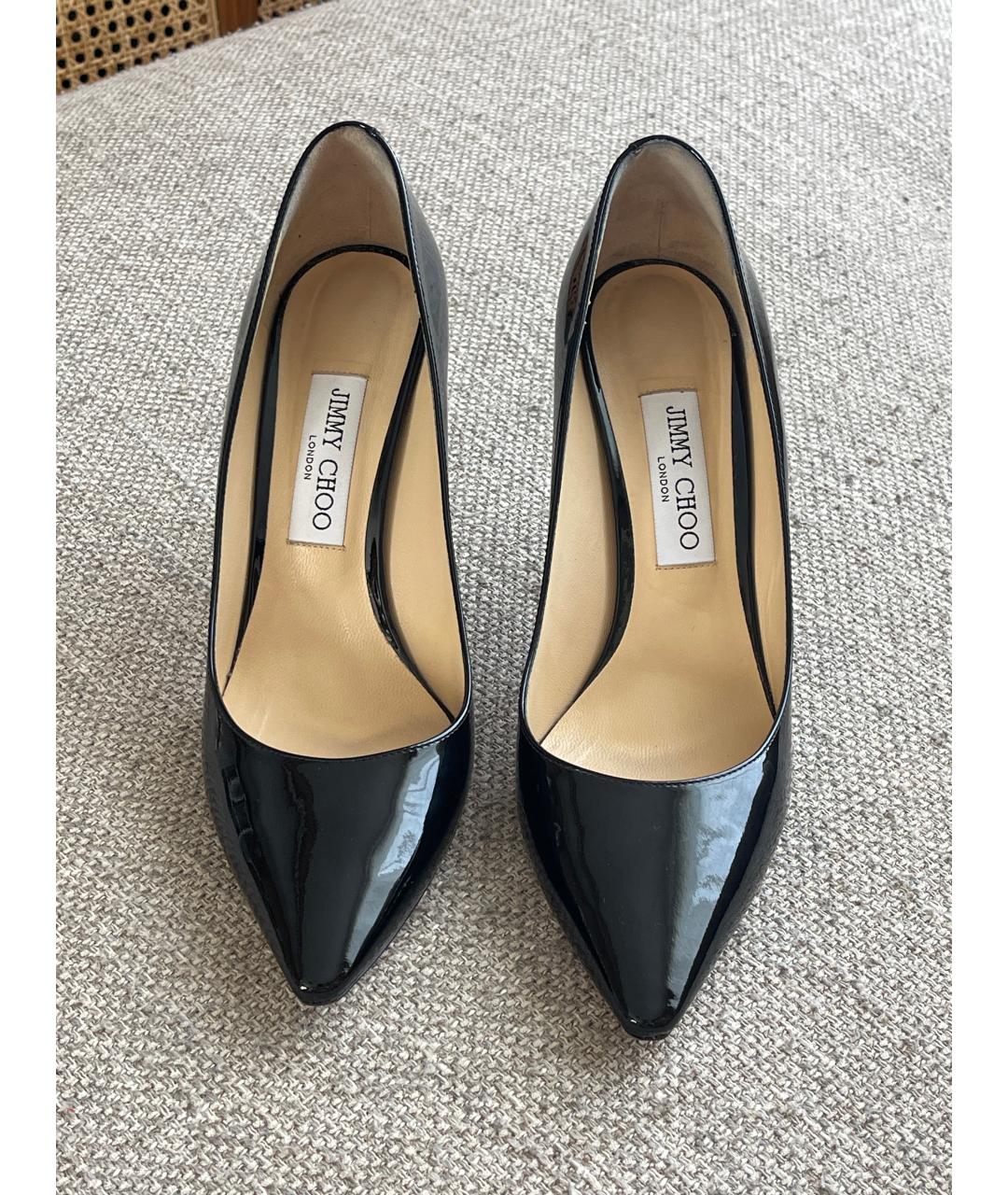 JIMMY CHOO Черные кожаные туфли, фото 2