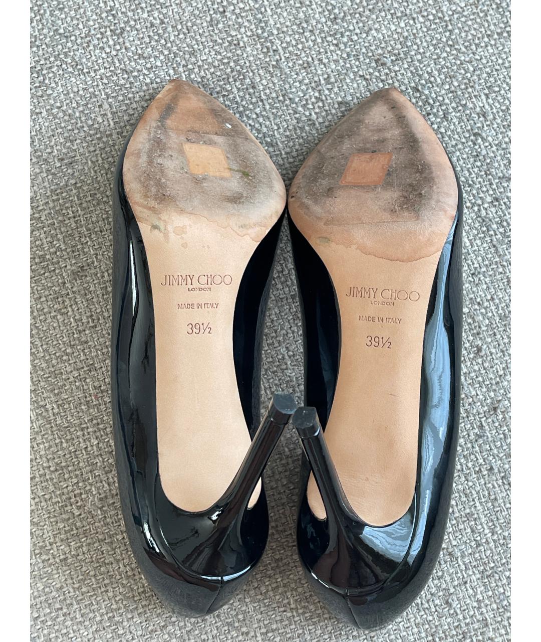 JIMMY CHOO Черные кожаные туфли, фото 5