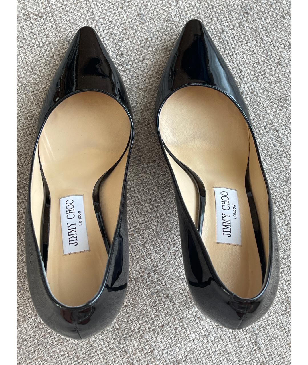 JIMMY CHOO Черные кожаные туфли, фото 3