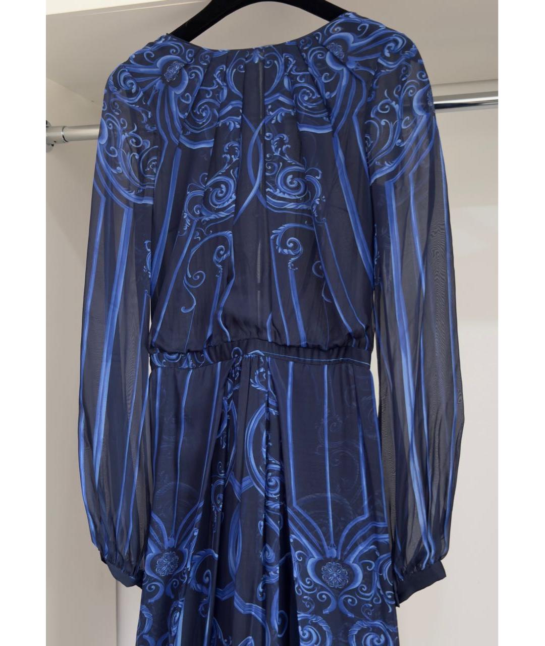 ZUHAIR MURAD Синее шелковое коктейльное платье, фото 2