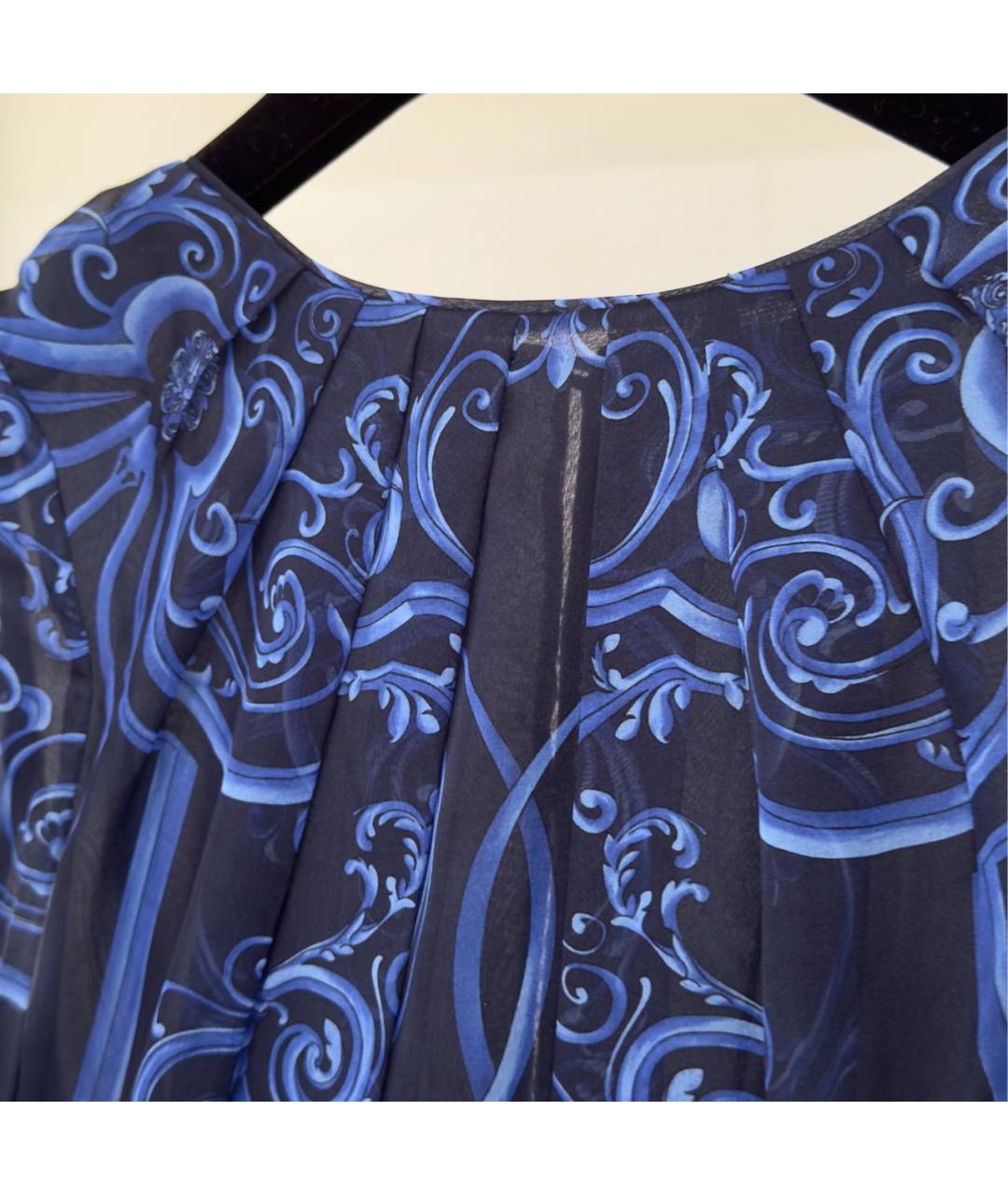 ZUHAIR MURAD Синее шелковое коктейльное платье, фото 4