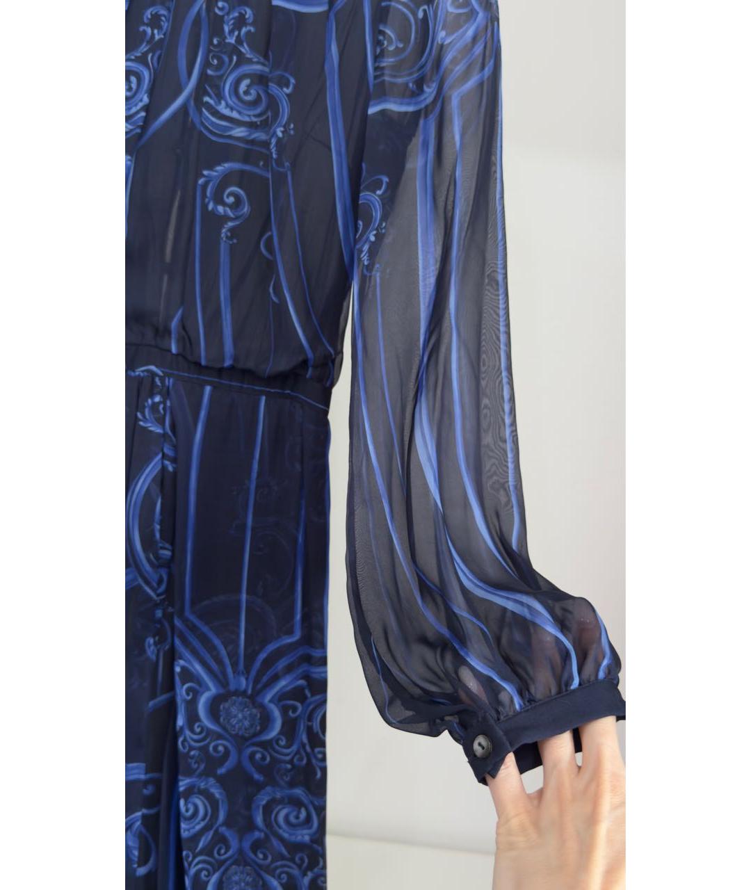 ZUHAIR MURAD Синее шелковое коктейльное платье, фото 3