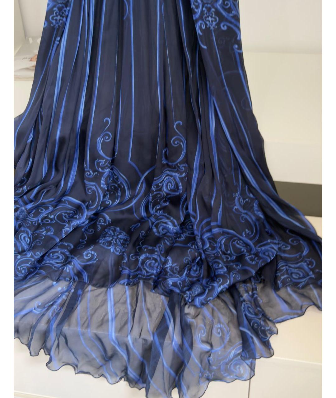 ZUHAIR MURAD Синее шелковое коктейльное платье, фото 7