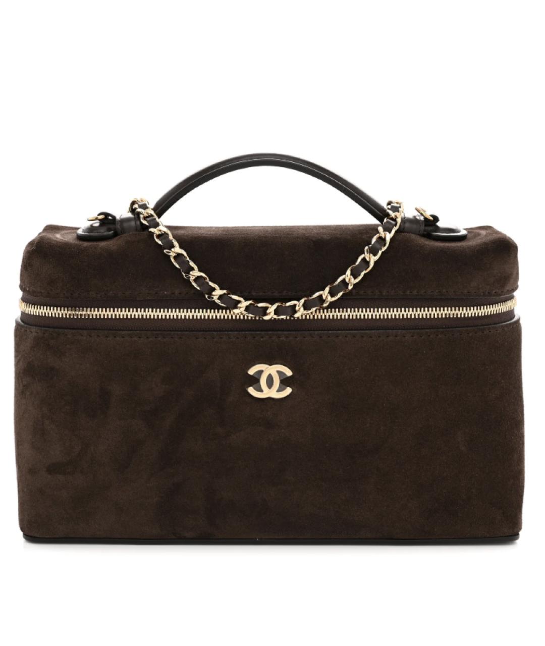 CHANEL Коричневая замшевая сумка через плечо, фото 1