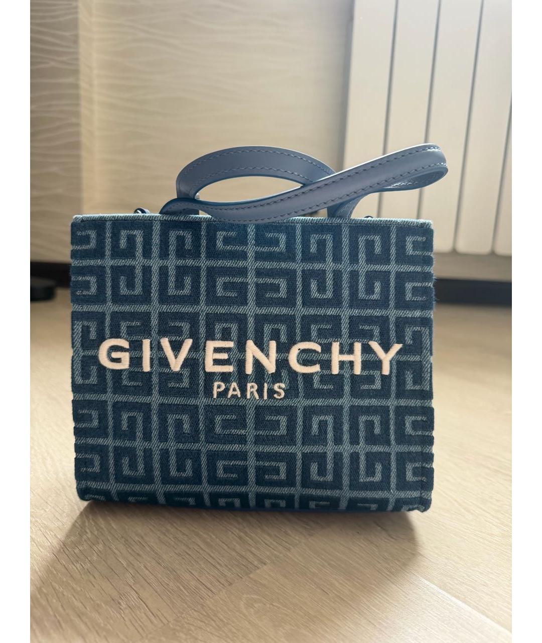 GIVENCHY Синяя тканевая сумка через плечо, фото 6