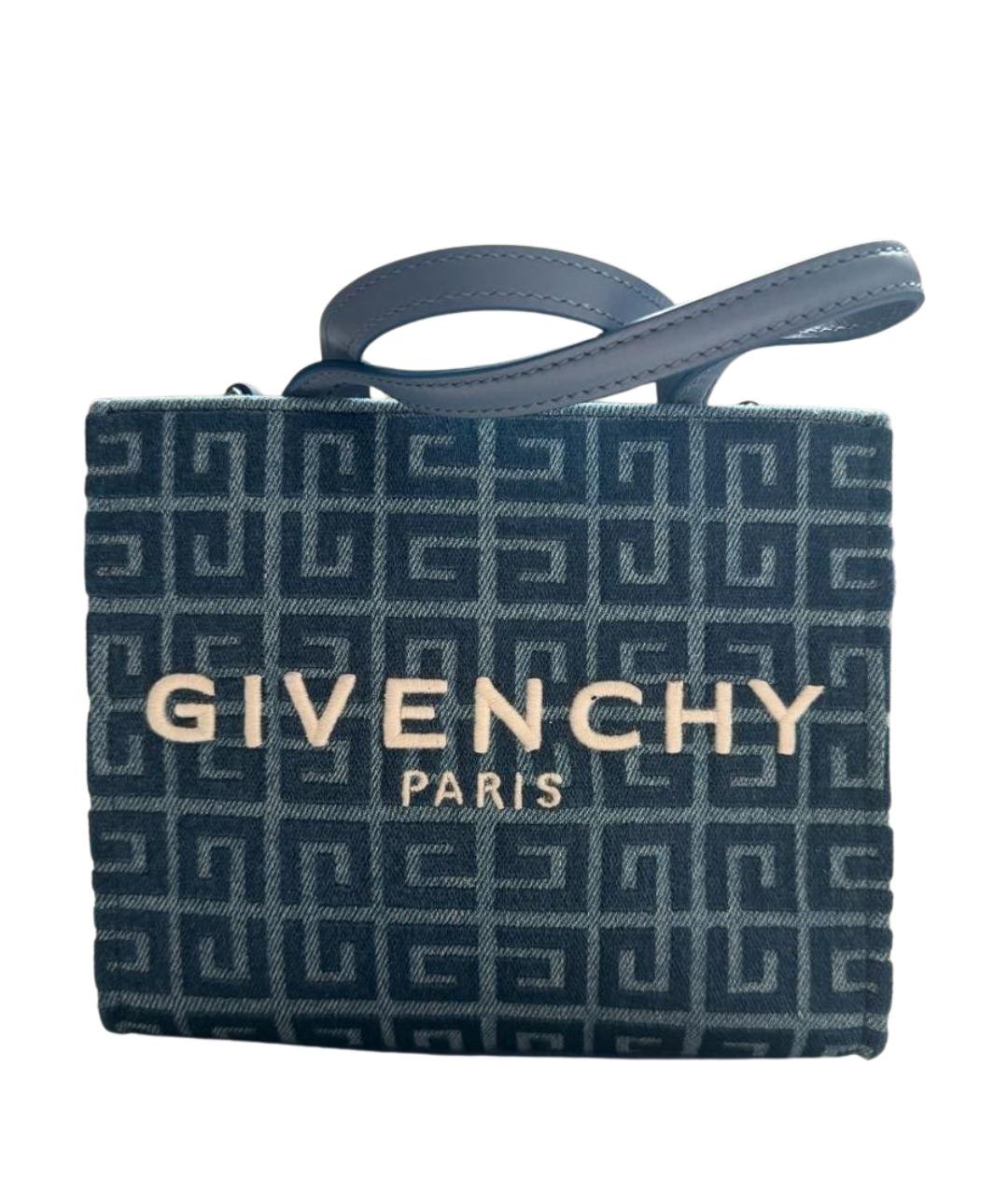 GIVENCHY Синяя тканевая сумка через плечо, фото 1