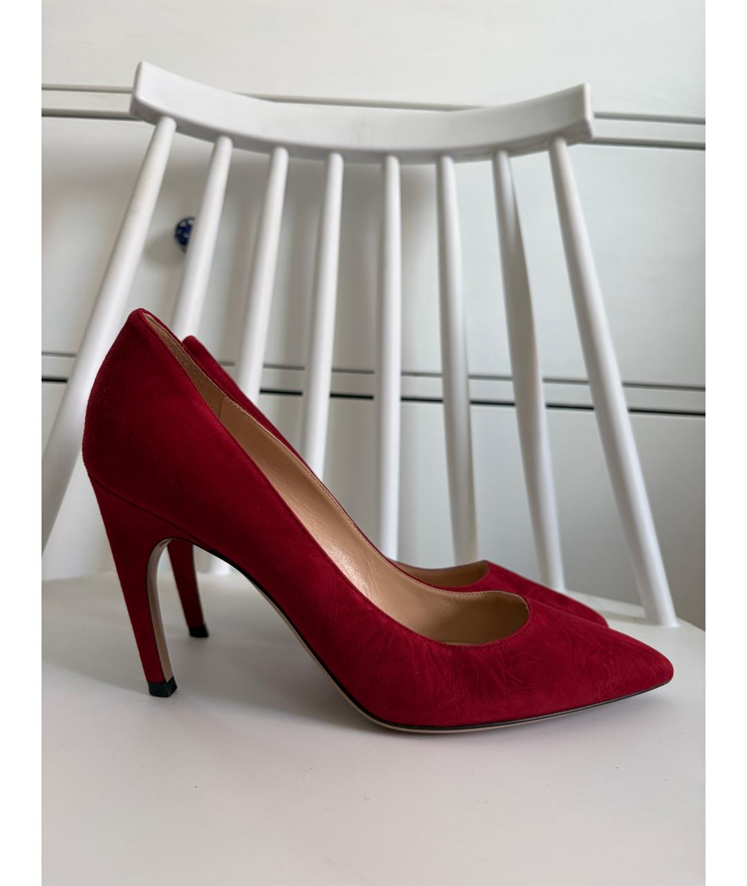 CHRISTIAN DIOR Бордовые замшевые туфли, фото 2