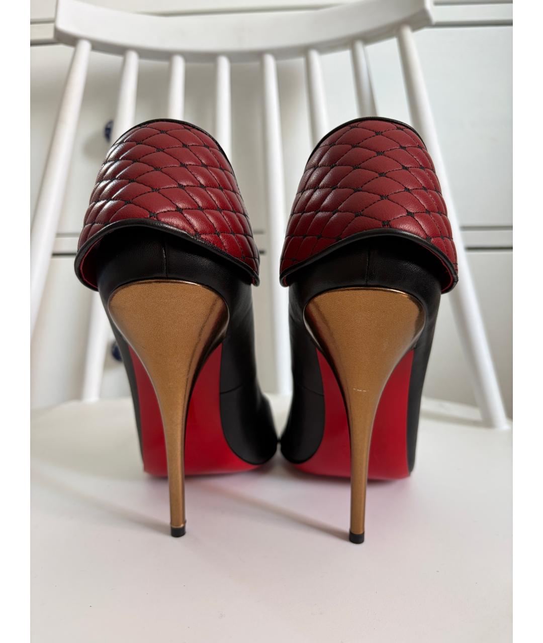 CHRISTIAN LOUBOUTIN Черные кожаные туфли, фото 6