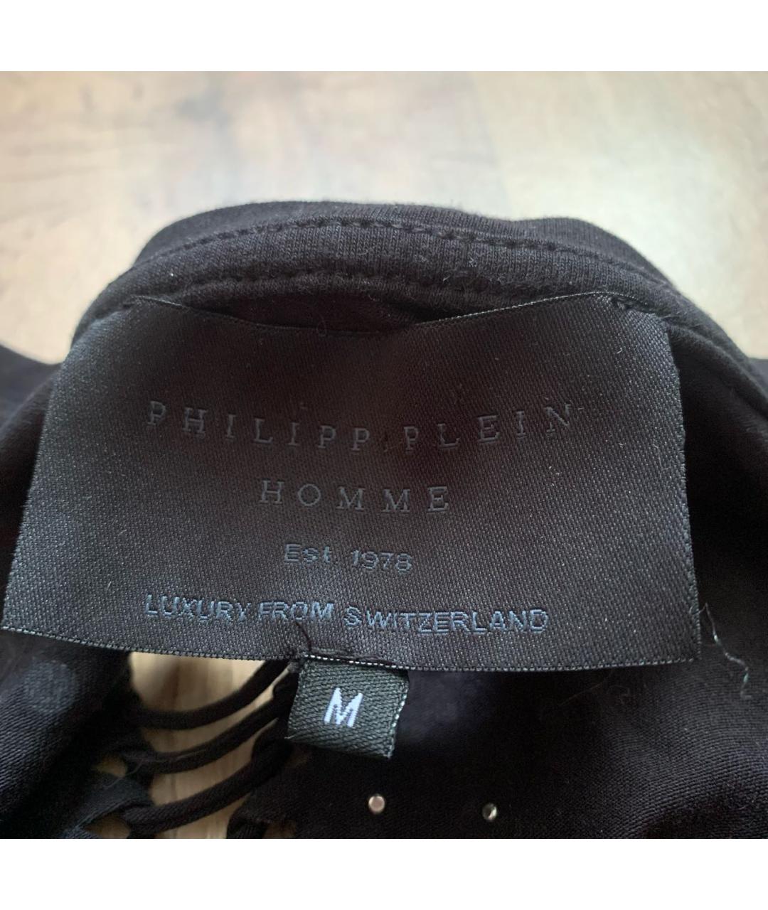 PHILIPP PLEIN Черная хлопковая футболка, фото 3