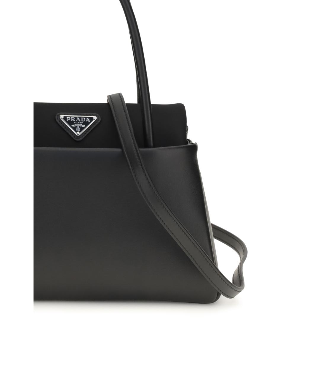 PRADA Черная кожаная сумка тоут, фото 4