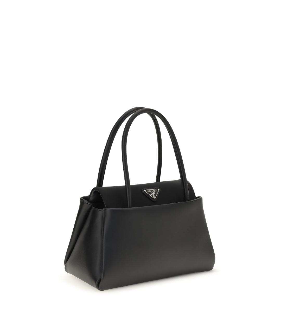 PRADA Черная кожаная сумка тоут, фото 2